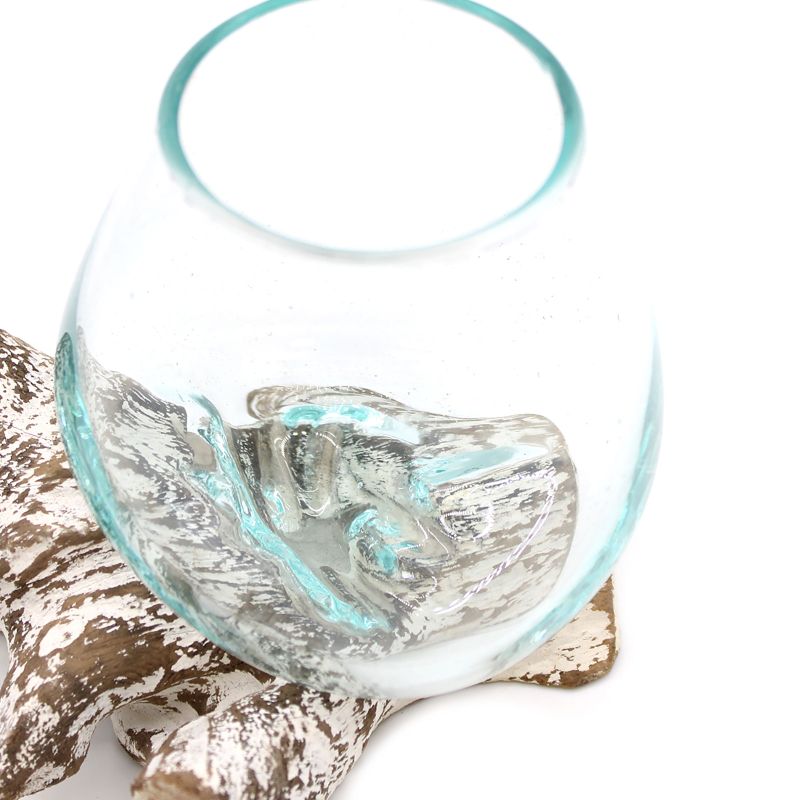 Gesmolten Glas op Whitewashed Stronk - Kleine Kom