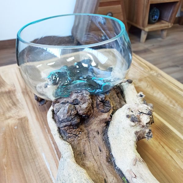 Gesmolten Glas op XLgrote Dubbele standaard - 70 cm- 70cm