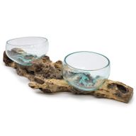 Gesmolten Glas op XLgrote Dubbele standaard - 70 cm- 70cm