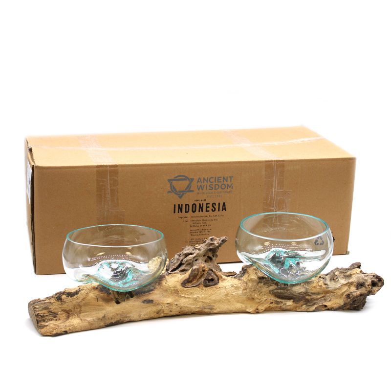 Gesmolten Glas op XLgrote Dubbele standaard - 70 cm- 70cm