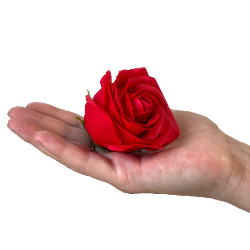 Zeep Bloemen Cadeau Set - 9 Rode Rozen - Vierkant