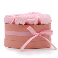 Zeep Bloemen Cadeau Set - 13 Roze Rozen - Hartvorm
