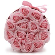Zeep Bloemen Cadeau Set - 14 Roze Rozen - Rond