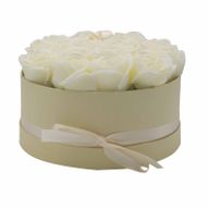 Zeep Bloemen Cadeau Set - 14 Crème Rozen - Rond