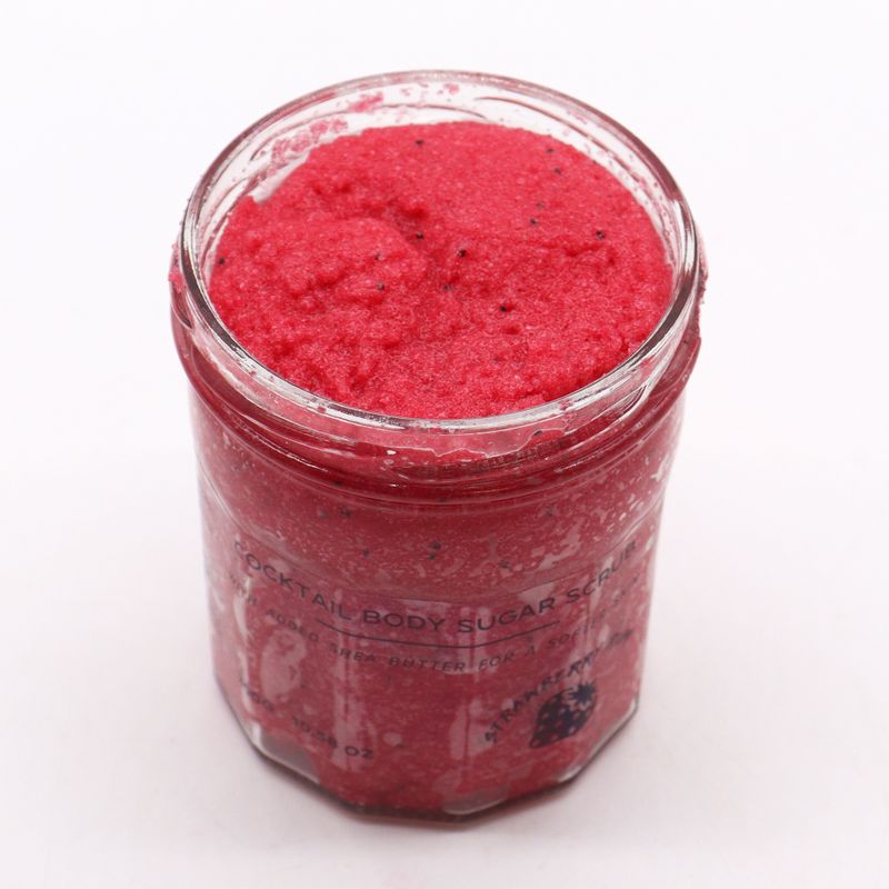 Geparfumeerde Suiker Body Scrub - Aardbeien Rum - 300gr