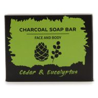 Houtskoolzeep 85g - Eucalyptus & Cederhout