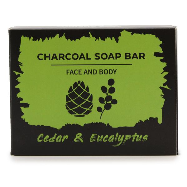 Houtskoolzeep 85g - Eucalyptus & Cederhout
