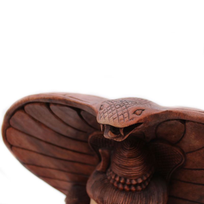 Hand Gesneden Boeddha Beeld -50cm Shiva with Cobra