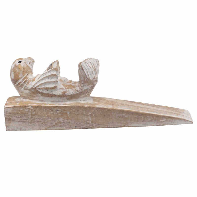 Hand carved Doorstop - Zeehond