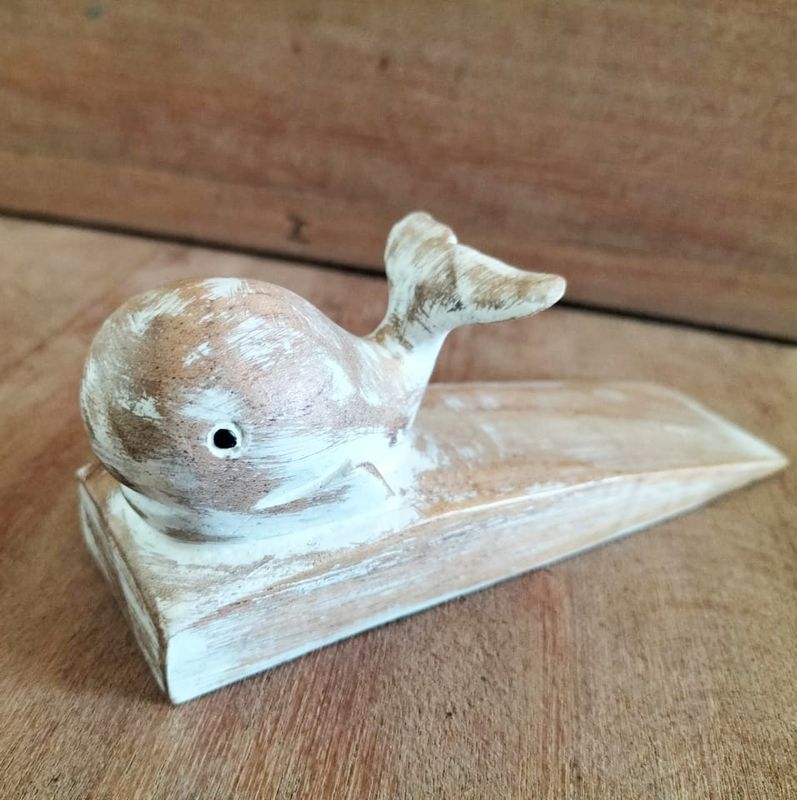 Hand carved Doorstop - Walvis