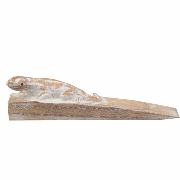 Hand carved Doorstop - Gekko