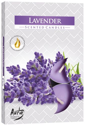 Set van 6 Geparfumeerde Theelichten - Lavendel