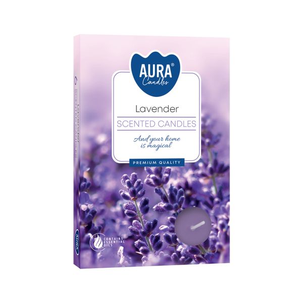 Set van 6 Geparfumeerde Theelichten - Lavendel