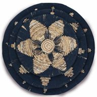 Set van 3 Zeegras Wanddecoratie Schalen - Zwart