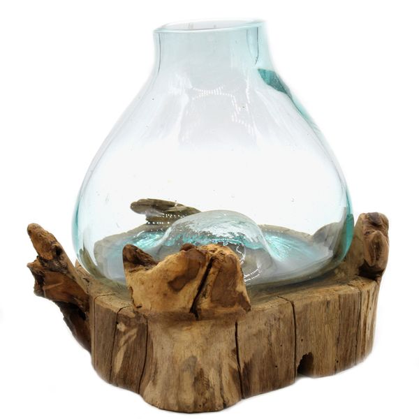 Molten Glass Groot Aquarium 3,7 liter (met lichtholte) - 30 cm (UK-stekker)
