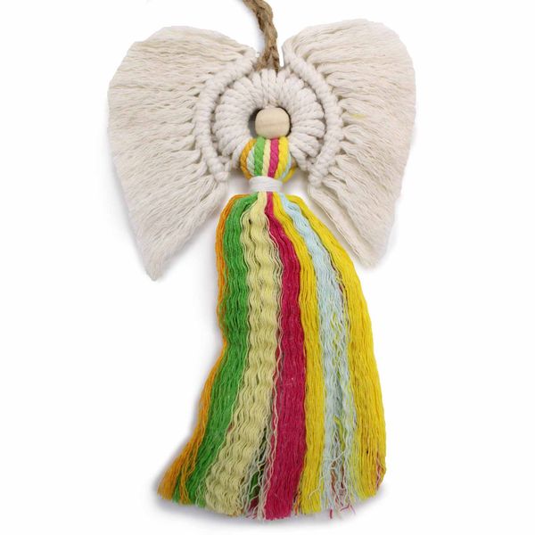 Macramé Engel - Regenboog