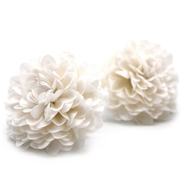Ambachtelijke Zeepbloem- Kleine Chrysant - Wit