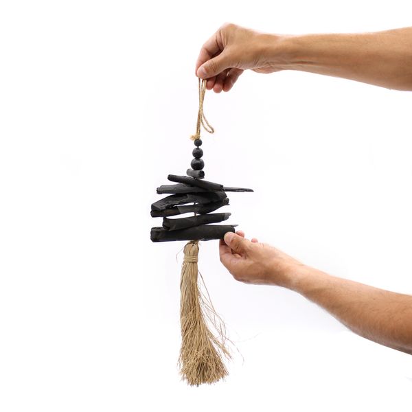 Drijfhout met Kwastjes 42cm