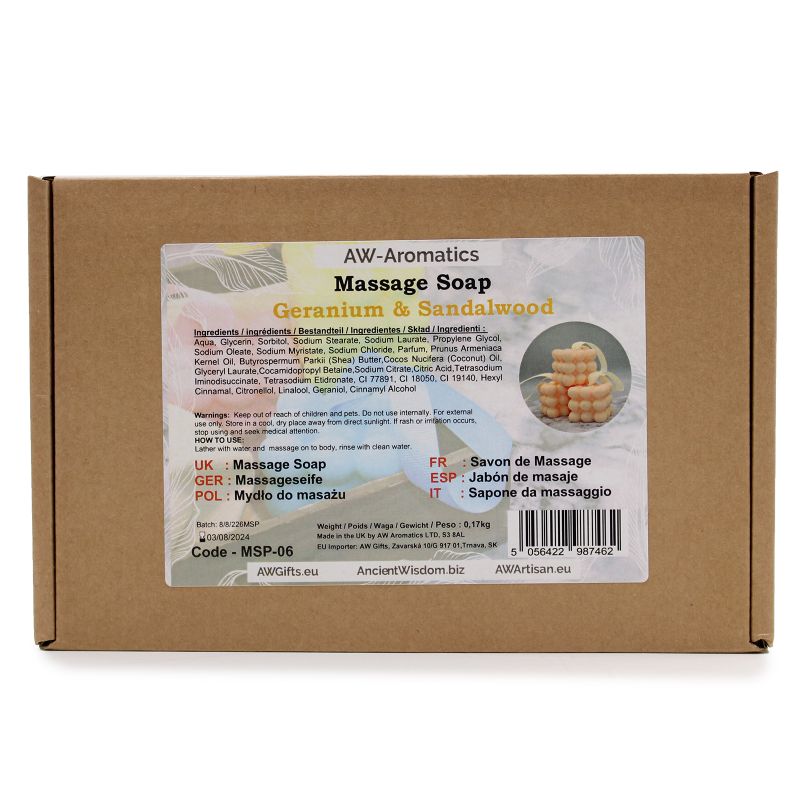 Massagezepen - Geranium & Sandelhout