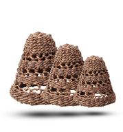 Natuurlijke Bananenblad Lampenkappen - Set van 3