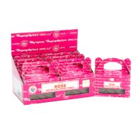 Satya Rozen Backflow Dhoop Kegels - Doos met 6 pakjes van 24 stuks per pak