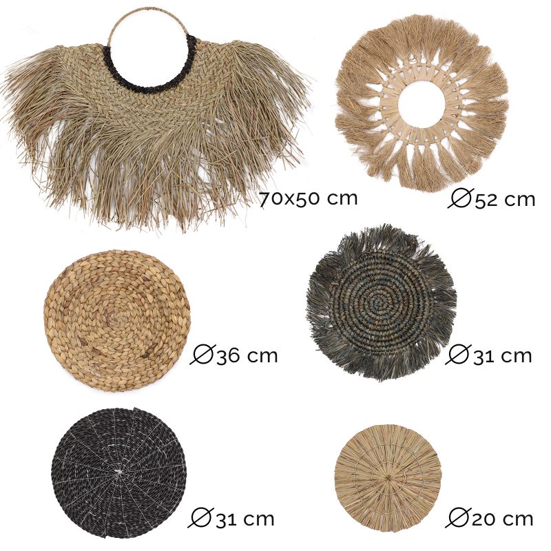 Set van 6 Natuurlijke Wanddecoraties - Bintang -collectie