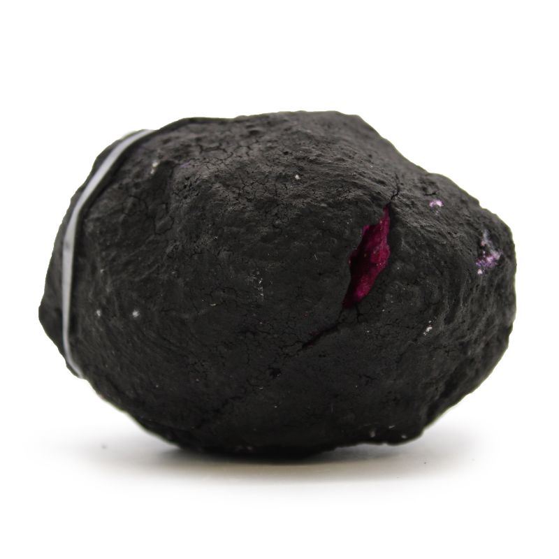 Gekleurde Calciet Geodes - Zwarte Steen - Donkerrood