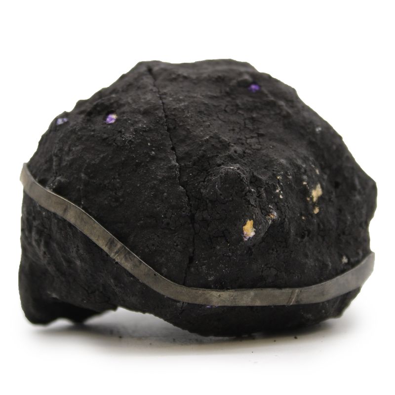 Gekleurde Calciet Geodes - Zwarte Steen - Paars