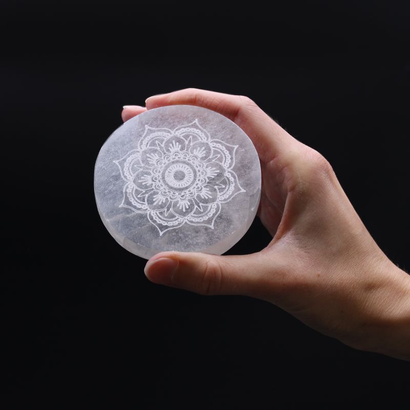 Seleniet Oplaad Borden - Small - 8cm - Mandala Design