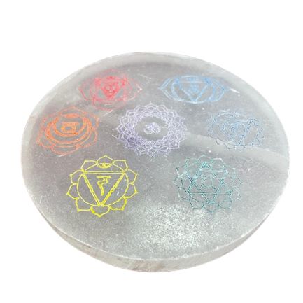 Seleniet Oplaad Borden - Medium - 10cm - Chakra Design - Gekleurd