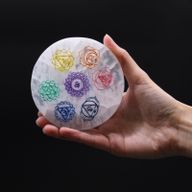 Seleniet Oplaad Borden - Medium - 10cm - Chakra Design - Gekleurd