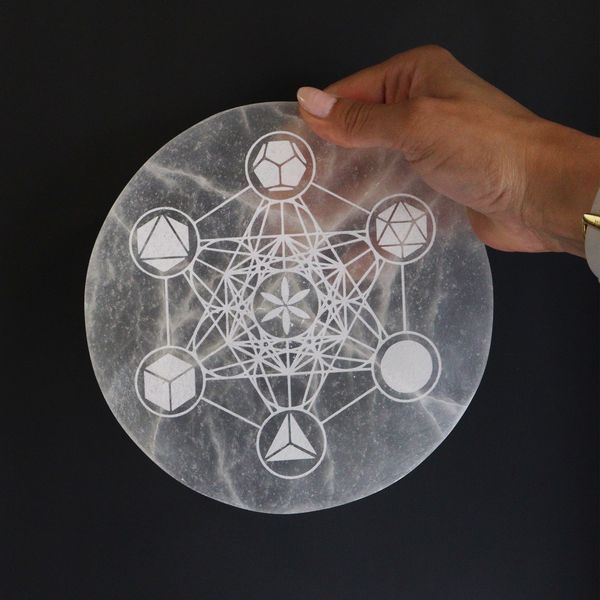 Seleniet Oplaad Borden - Large - 18cm - Sacred Geometry