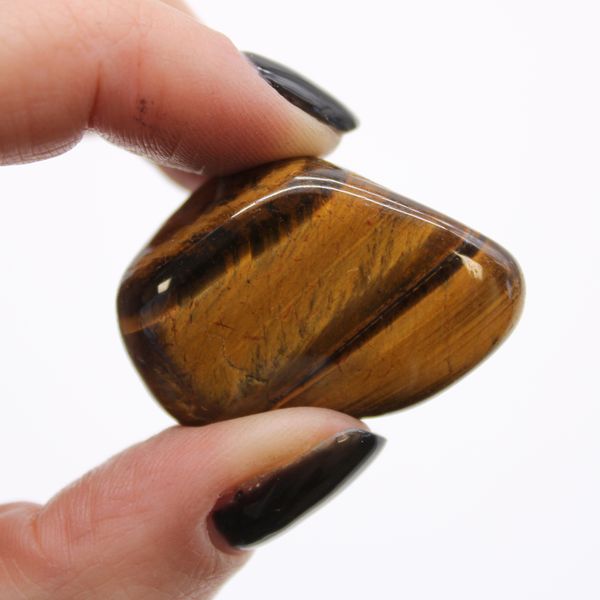 Medium Afrikaanse Edelstenen - Tijgeroog - Gouden