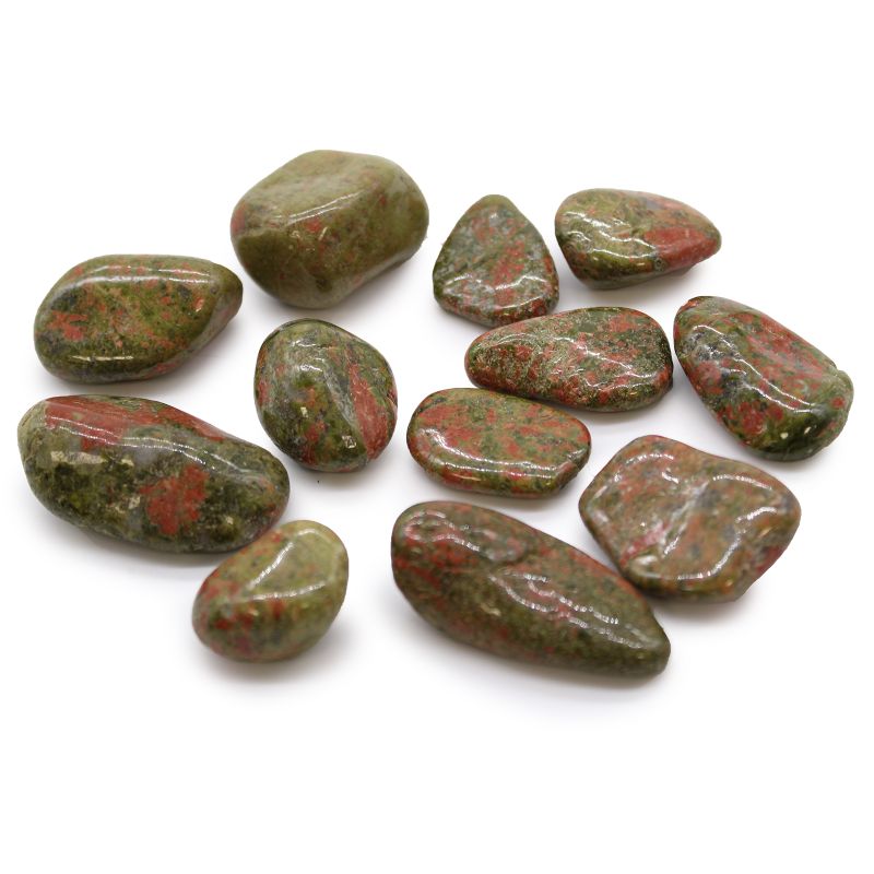 Medium Afrikaanse Edelstenen - Unakite