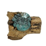 Enkele houder van Gesmolten Glas op Hout
