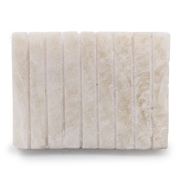 Witte Onyx Geribbelde Zeepbakje