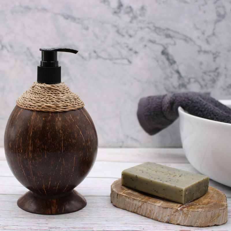 Zeepdispenser van natuurlijk kokosnoot - 300ml