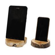 Grote Gamal Houten Telefoonhouder - Whitewash