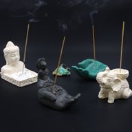 Olifant Wierook & Kandelaar (creme)