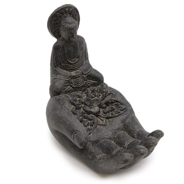 Boeddha & Hand Wierookbrander (zwart)