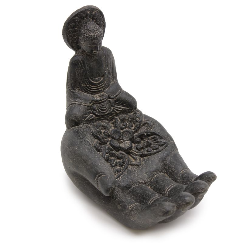 Boeddha & Hand Wierookbrander (zwart)