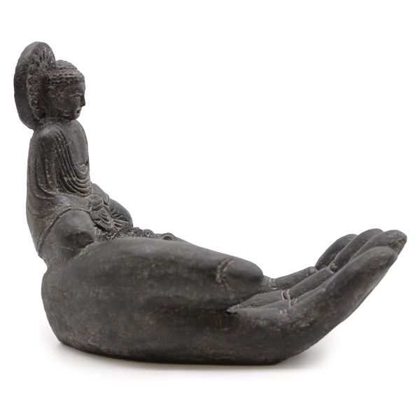 Boeddha & Hand Wierookbrander (zwart)