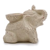Olifant Wierook & Kandelaar (creme)