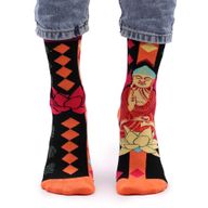 Hop Hare Bamboe Sokken  (36-40) - Roze Boeddha & Lotus