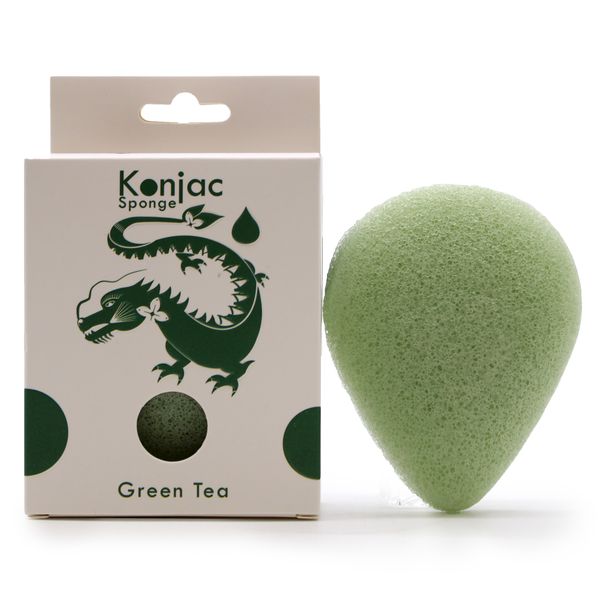 Traanvormige Konjac Spons - Groene Thee - Beschermend