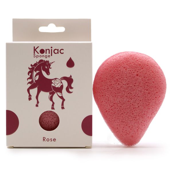 Traanvormige Konjac Spons - Roos - Anti-veroudering