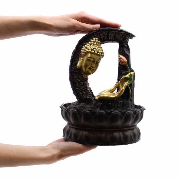 Tafelblad Waterornament - 30cm - Gouden Boeddha & Lotus