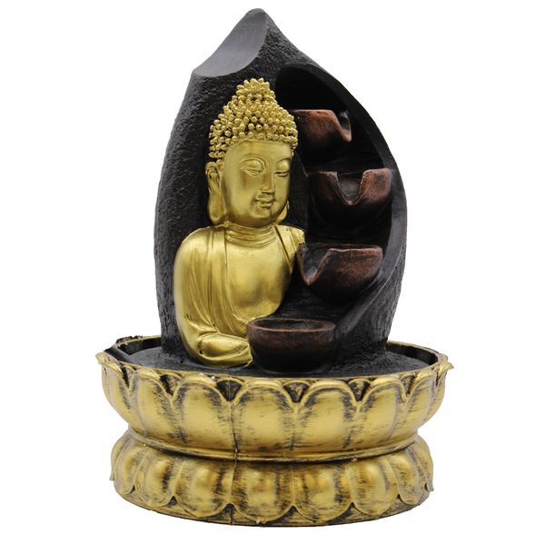 Tafelblad Waterornament - 30cm - Gouden Boeddha & Gietpotten