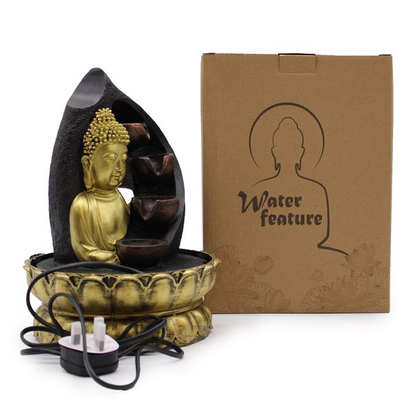 Tafelblad Waterornament - 30cm - Gouden Boeddha & Gietpotten