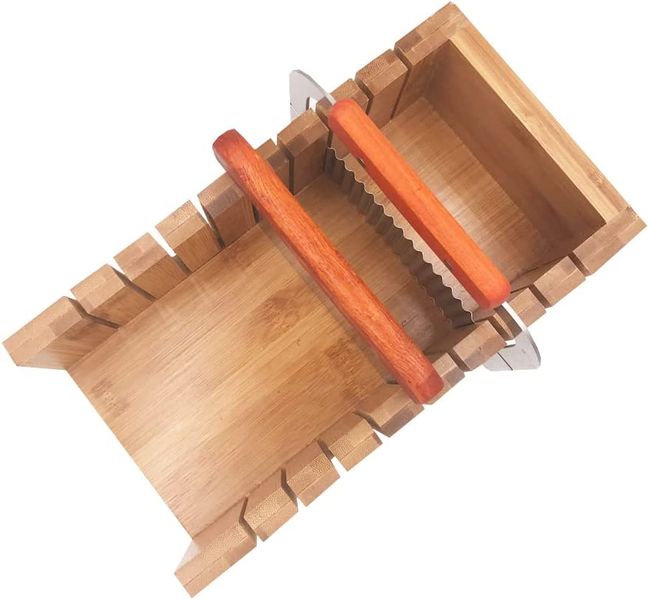 Houten Zeep Loaf Cutter Set - Golvende en Rechte Cutter